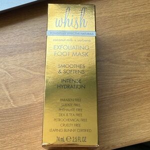Whish Coconut Milk Verbena Exfoliating Foot Mask 2.5 fl oz Intense Hydration NIB